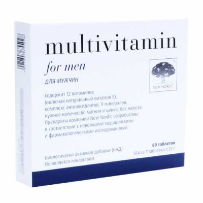 Мультивитамин  д/мужчин 1350 мг №60 табл