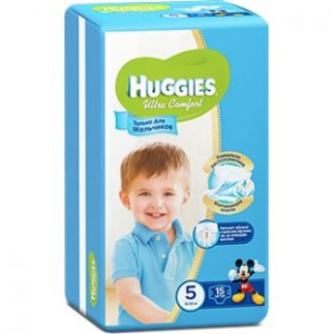 Подгузники детские huggies Ultra Comfort 5 15 Boy 543574*8