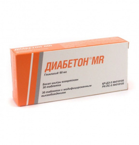 Диабетон MR 60 мг №30 табл (гликлазид)