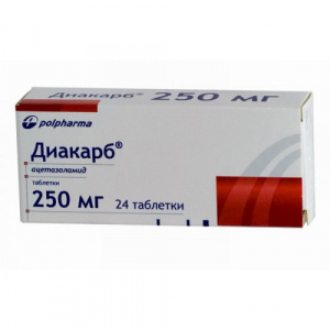 Диакарб 250мг №30 табл (ацетазоламид)