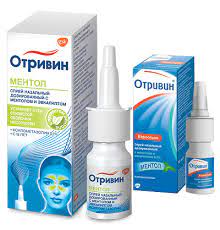 Отривин 0,1% 10мл спрей с ментолом и эвкалиптом (ксилометазолин)