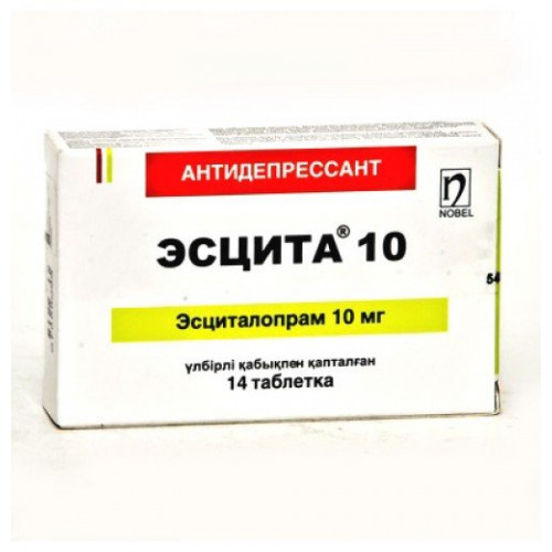 Эсцита 10 мг №14 табл (эсциталопрам)  в  Уральске, сеть аптек .