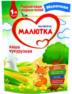 Дет.пит.Малютка молочная каша кукурузная 220г 004715*6