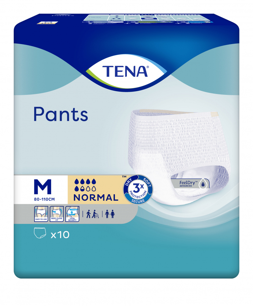 Подгузники д/взр. Tena Pants трусы normal М №10 761788/150727 купить в г.  Уральске, сеть аптек 