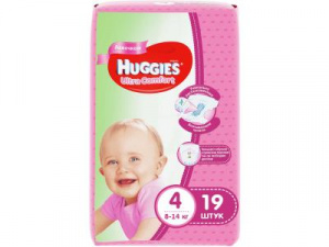 Подгузники детские huggies Ultra Comfort 4 19 Girl 543567*8