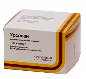 Урсосан 250 мг №100 капс (урсодезоксихолевая к-та)