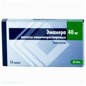 Эманера 40 мг №14 капс (эзомепразол)