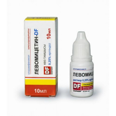 Левомицетин-DF 0,25% 10мл глазные капли (хлорамфеникол)