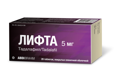 Лифта 5 мг 28 таб (тадалафил)