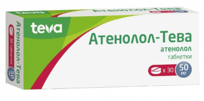 Атенолол-Тева 50 мг № 30 табл