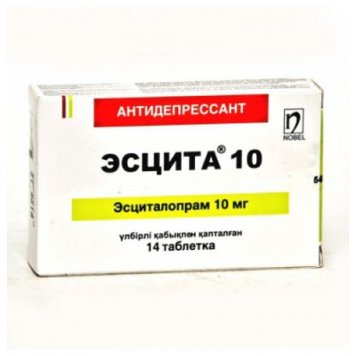 Эсцита 10 мг №14 табл (эсциталопрам)