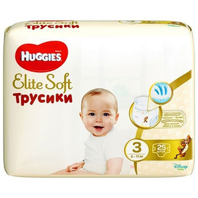 Подгузники детские huggies Elite soft 3 трусики 25 546964