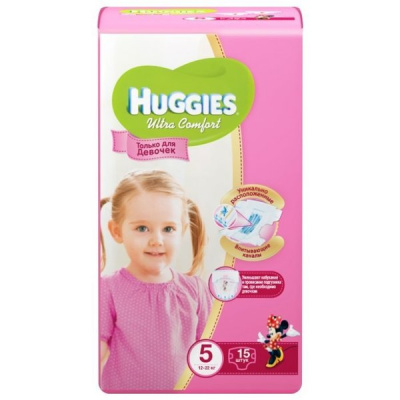 Подгузники детские huggies Ultra Comfort 5 15 Girl 543581*8