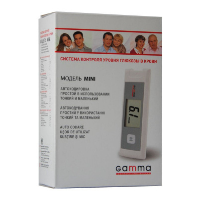 Глюкометр система контроля уровня глюкозы в крови Gamma: мини